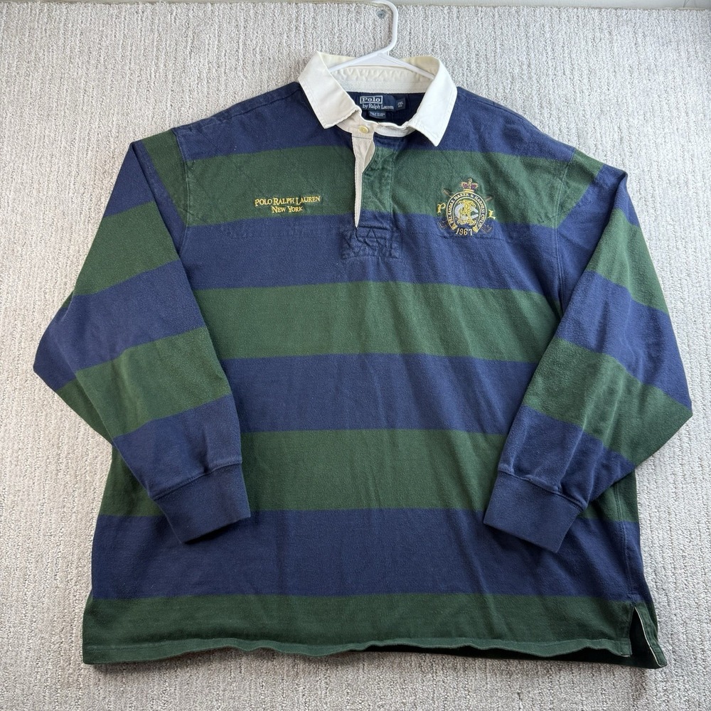 Polo Ralph Lauren Rugby Polo Men's Size 2XB Long Sleeve Crest